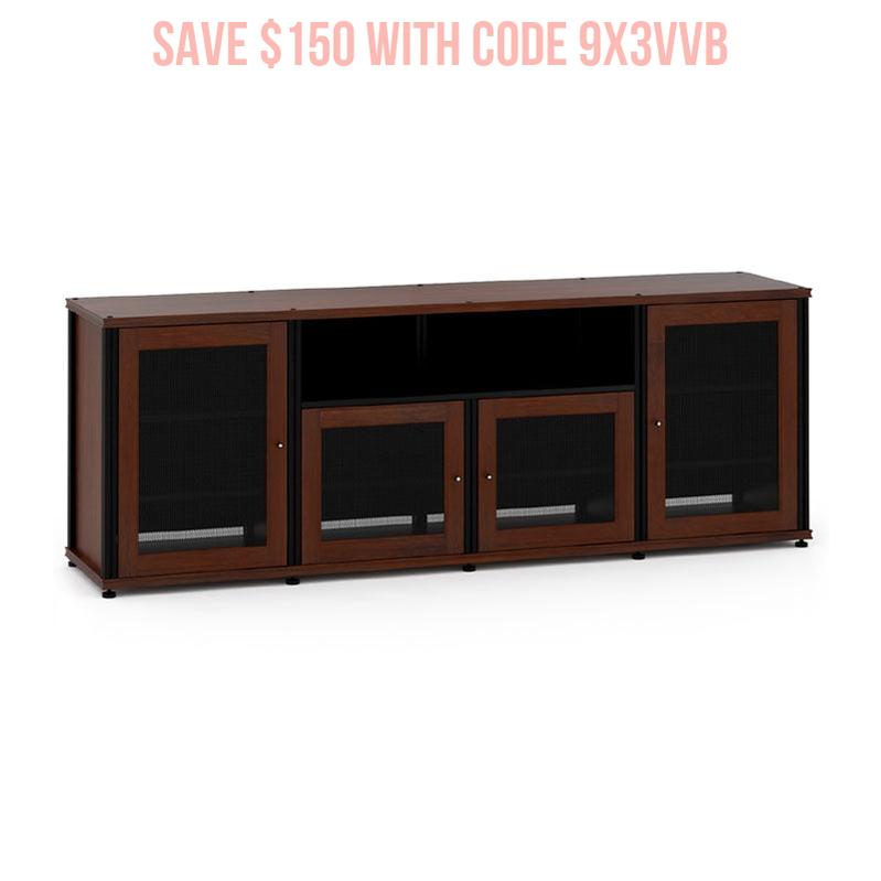 Salamander Synergy 345W/B Walnut AV Cabinet – Modular, Durable Storage