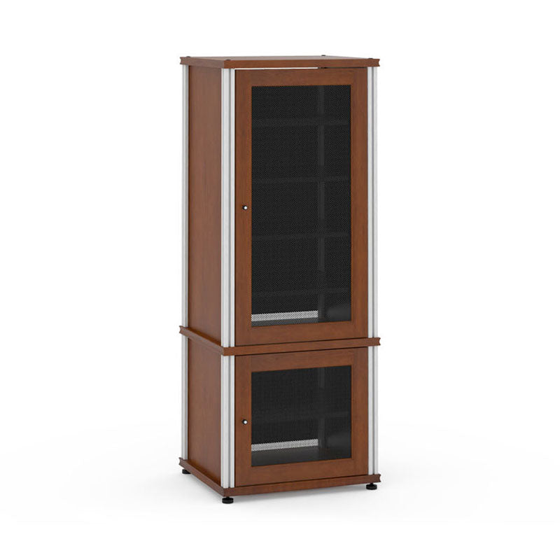 Salamander Synergy 603 Cherry AV Cabinet with Aluminum Posts – Premium Home Theater Storage