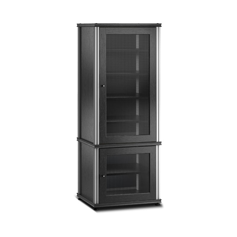 Salamander Synergy 603BO/A AV Cabinet – Black Oak, Aluminum Posts, Home Theater