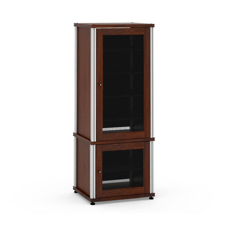 Salamander Synergy 603W/A Walnut AV Cabinet with Aluminum Posts