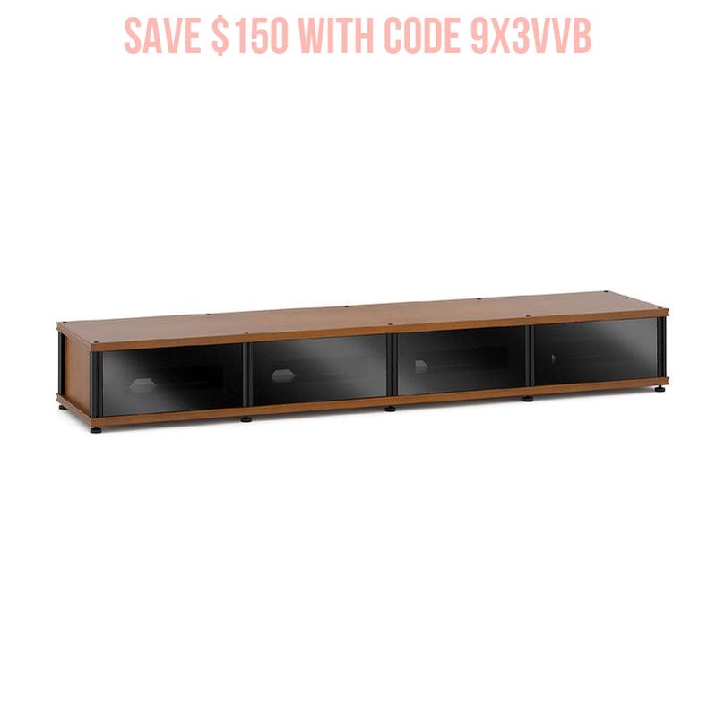 Salamander Synergy Model 141 AV Cabinet – American Cherry, Black Glass Doors