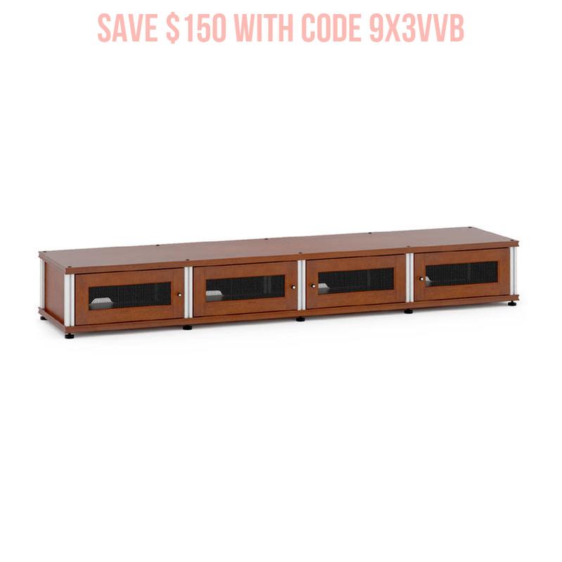 Salamander Synergy Model 147C/A Cherry with Aluminum Posts – Modular AV Furniture