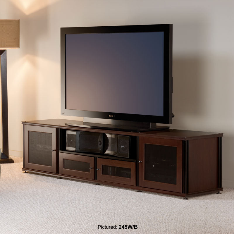 Salamander Synergy Model 245W/A Walnut Media Stand with Aluminum Posts