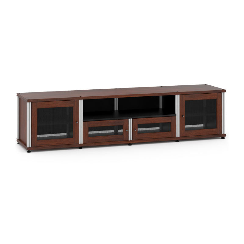 Salamander Synergy Model 245W/A Walnut Media Stand with Aluminum Posts