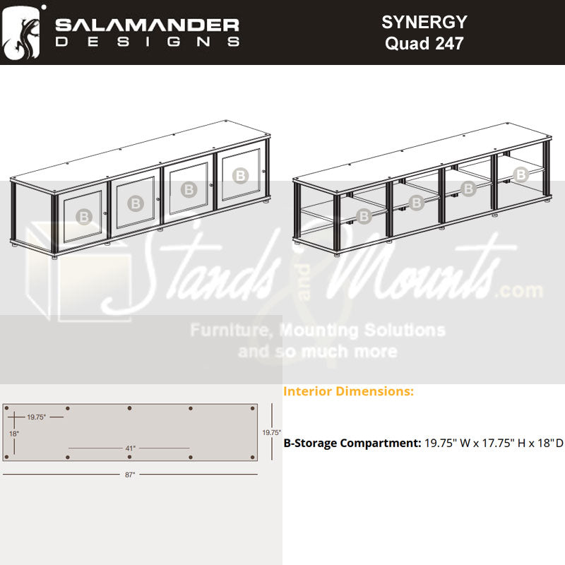 Salamander Synergy Model 247 Black Oak with Black Posts – Sleek Design