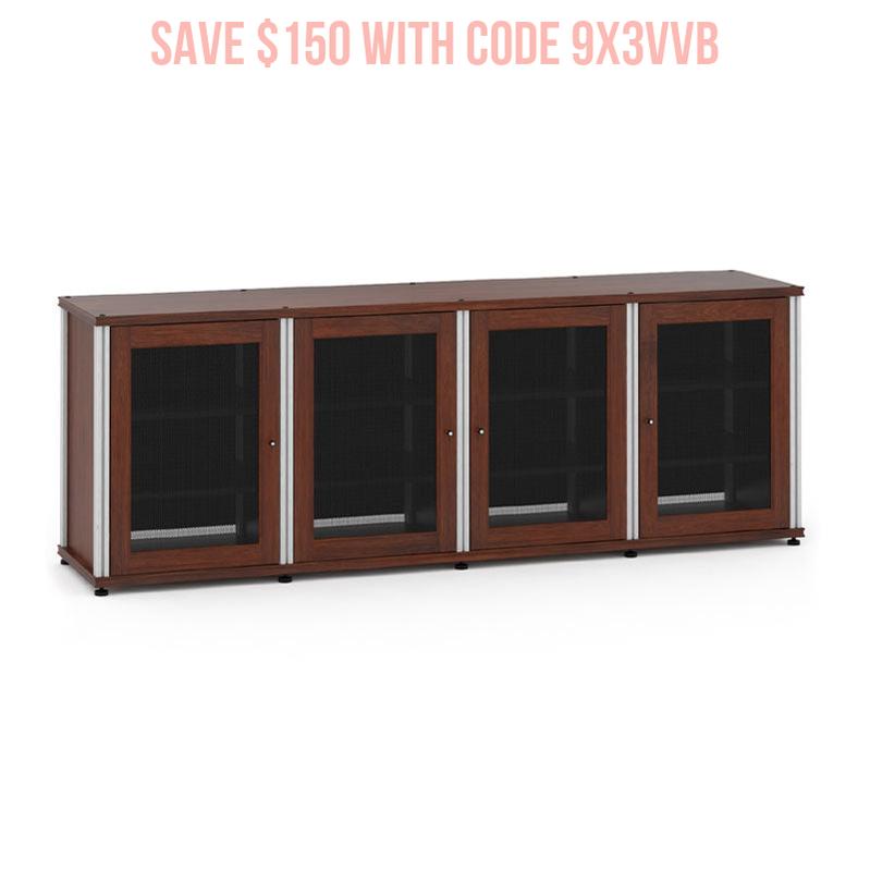 Salamander Synergy Model 347 Walnut with Aluminum Posts – Durable Modular Storage
