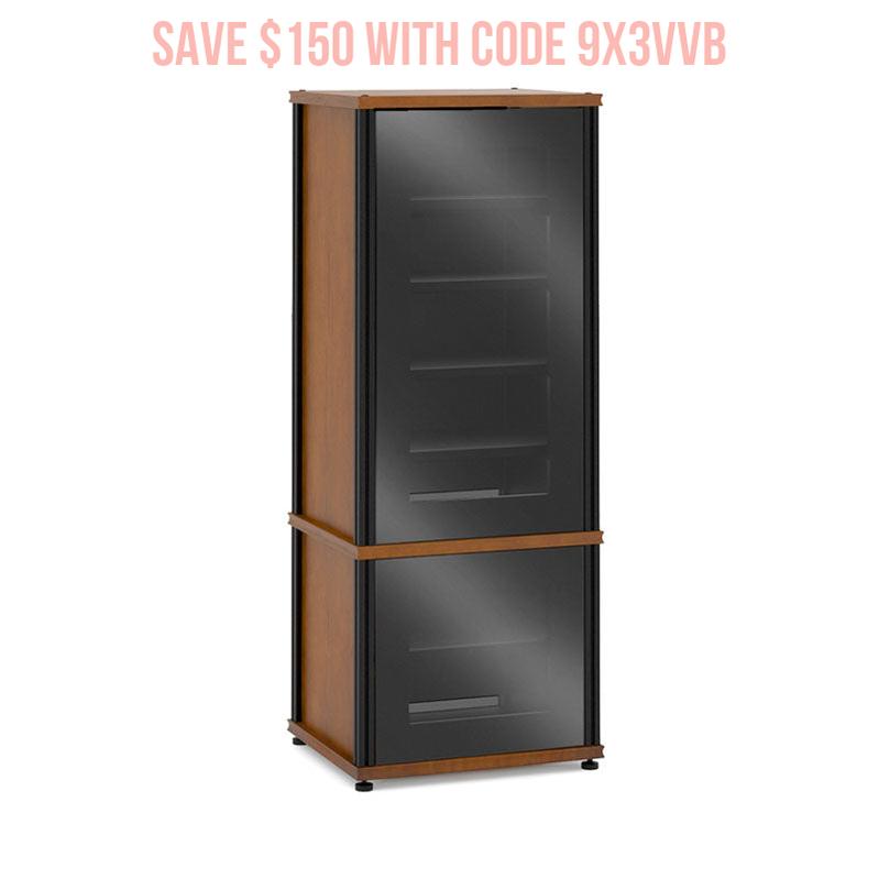 Salamander Synergy Model 603 AV Stand – American Cherry & Black Glass