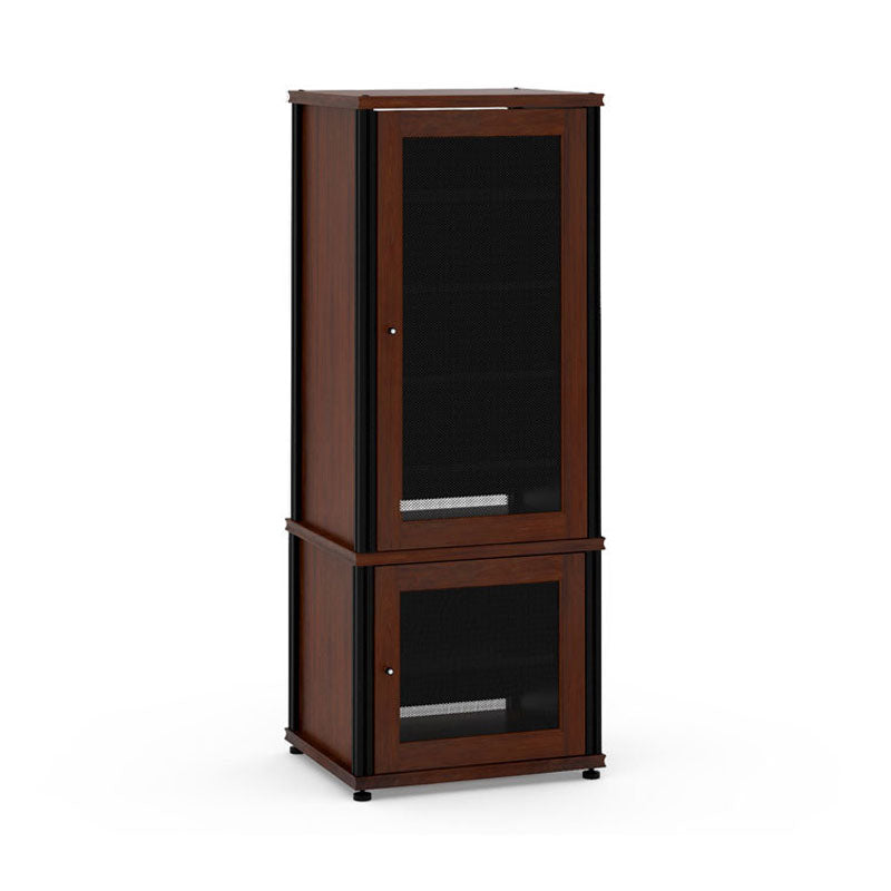 Salamander Synergy Model 603 Walnut AV Furniture with Black Posts
