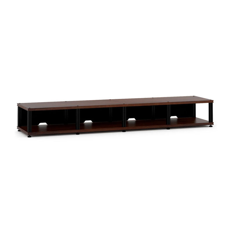 Salamander Synergy Quad 10 AV Cabinet Walnut Black Posts – Modular Storage