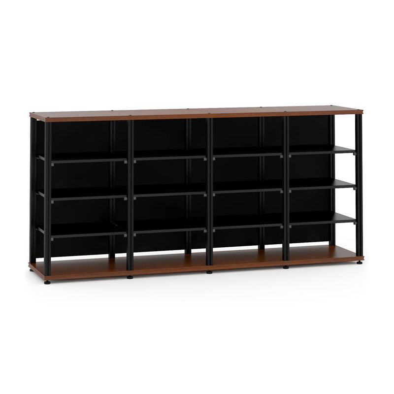 Salamander Synergy Quad 40 AV Cabinet Cherry Black Posts – Premium Home Theater Storage