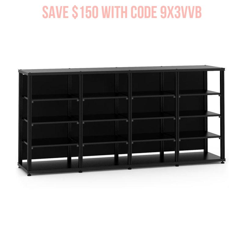 Salamander Synergy Quad 40 Modular Media Console Black Oak