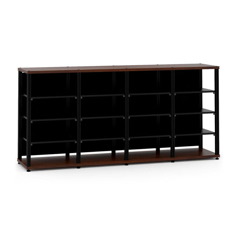 Salamander Synergy Quad 40 Walnut Media Console with Black Posts