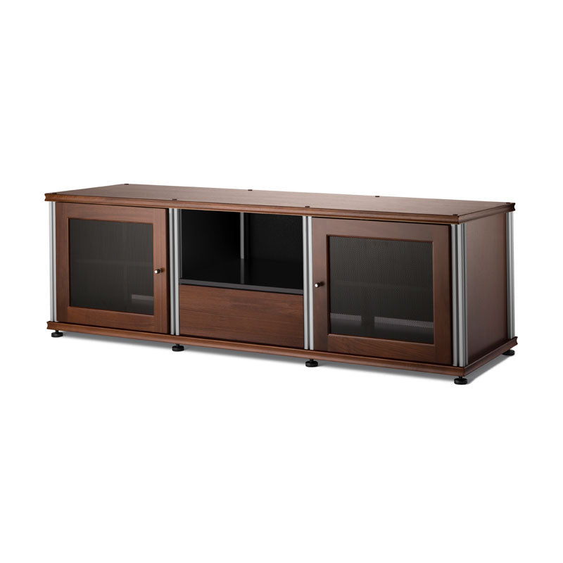 Salamander Synergy SB236W/A Single Box Walnut with Aluminum Posts for Media Storage