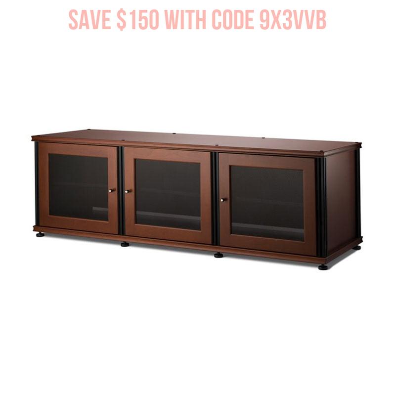 Salamander Synergy SB237C/B Single Box AV Cabinet Cherry Black Posts
