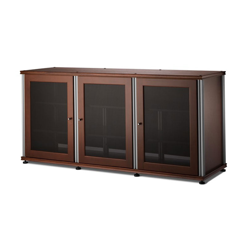 Salamander Synergy SB337W/A Walnut AV Cabinet with Aluminum Posts