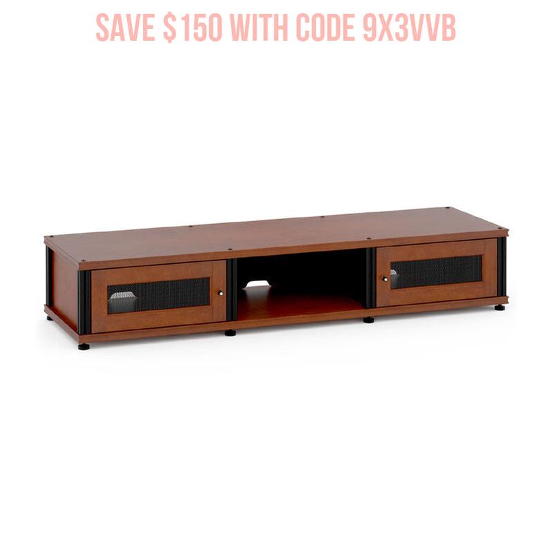 Salamander Synergy Single Box 132cm Cherry with Black Posts – Modular Storage