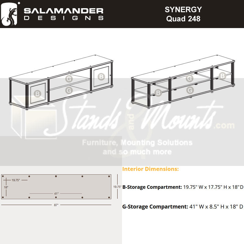 Salamander Synergy Single Box 248 Black Oak Modular Storage