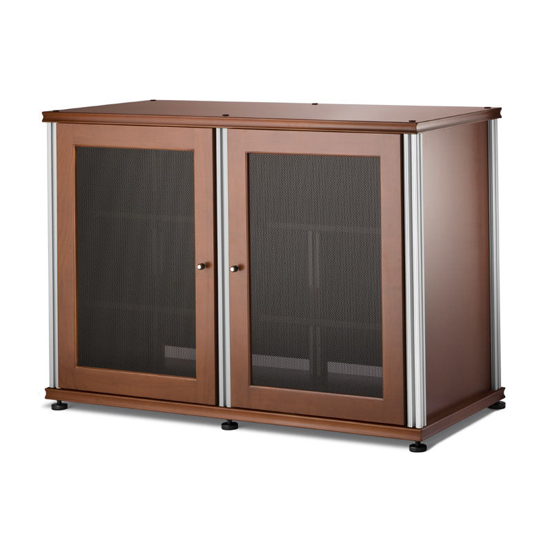 Salamander Synergy Single Box 323 Cherry with Aluminum Posts – Modular AV Storage