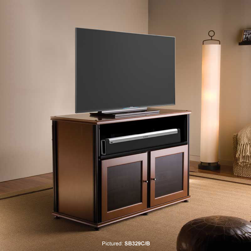 Salamander Synergy Single Box 329 Walnut AV Cabinet with Cable Management