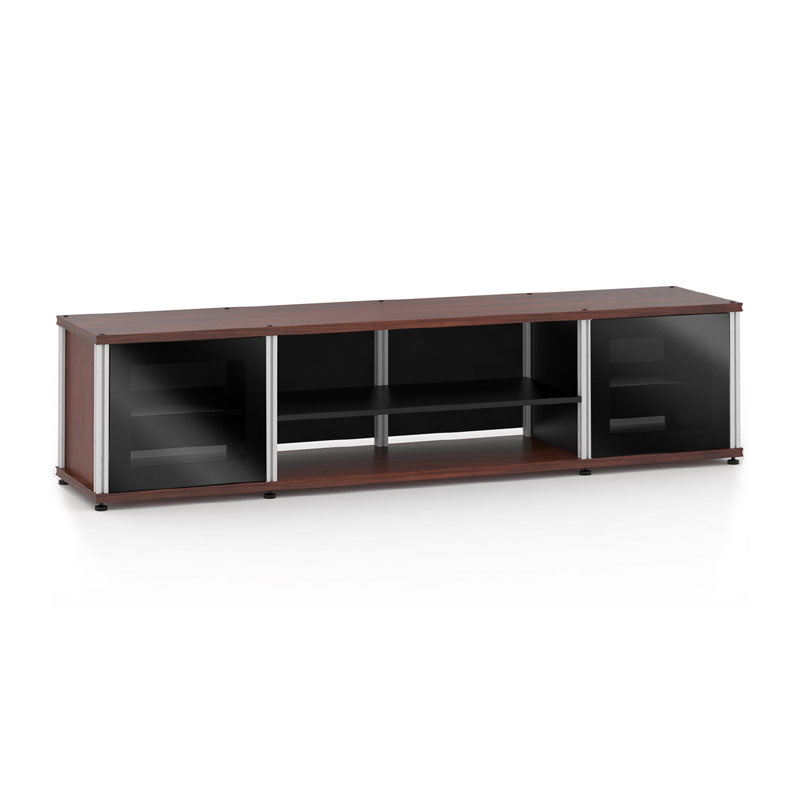 Salamander Synergy Single Box SB248W/BG/A Walnut AV Cabinet with Aluminum Posts