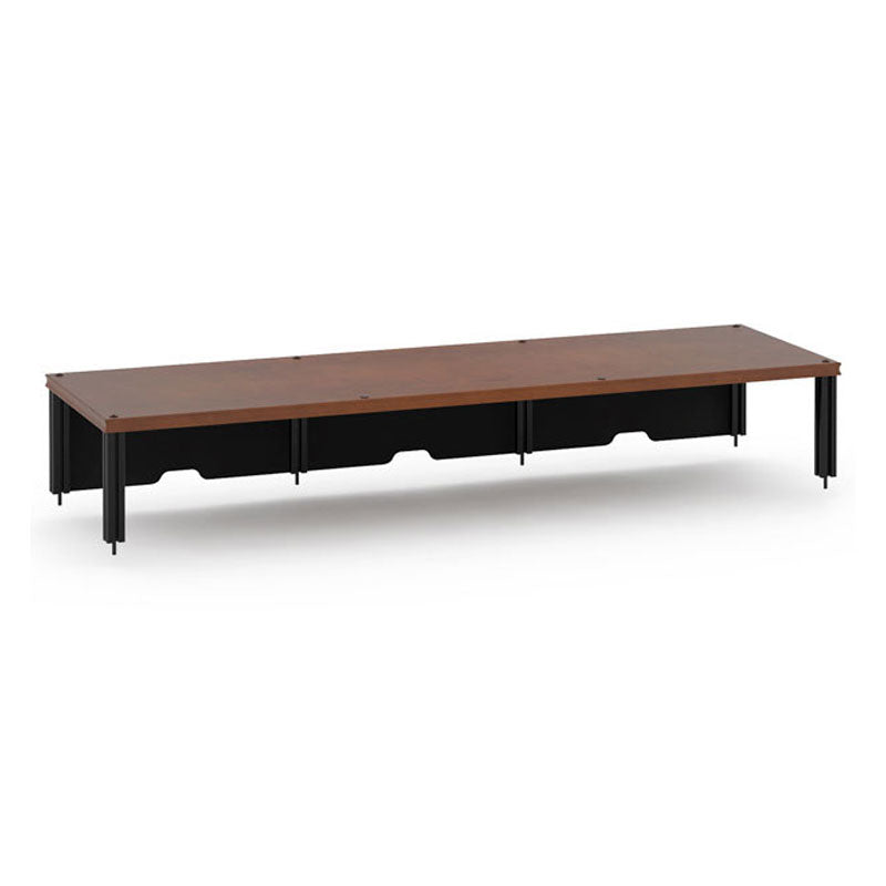 Salamander Synergy Triple 12" Riser – American Cherry, Black Posts, AV Organizer