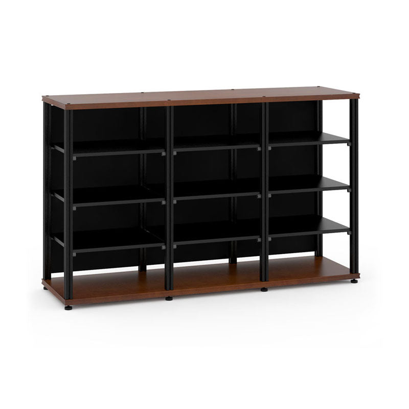Salamander Synergy Triple 40 Cherry Media Cabinet with Black Posts