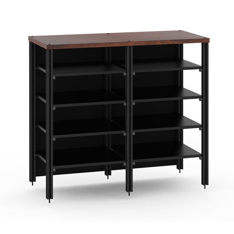 Salamander Synergy Twin 40 Extension Walnut Black Posts – Modular Storage Upgrade