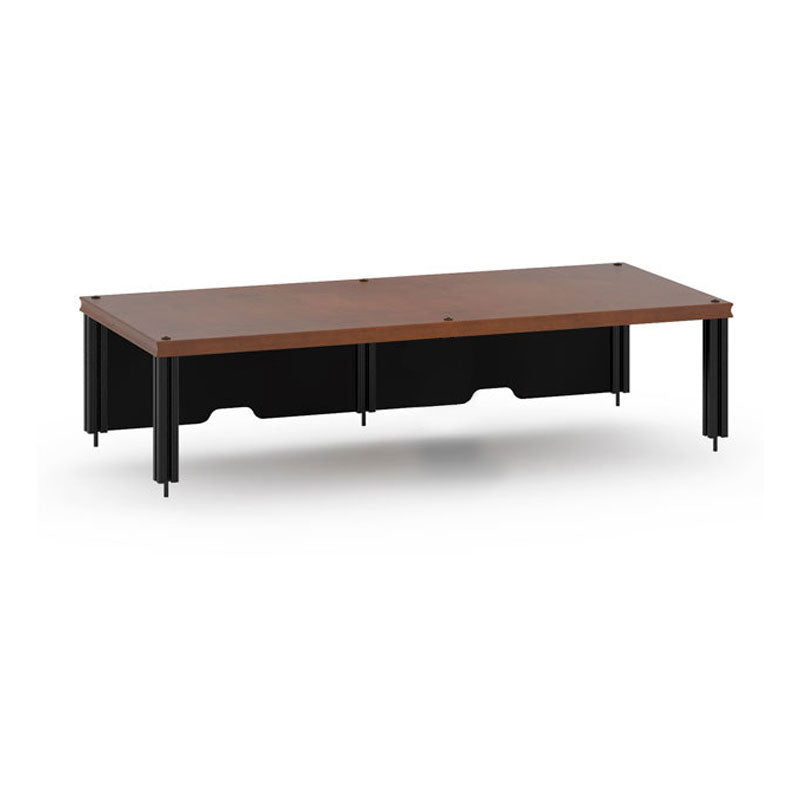 Salamander Synergy Twin Custom Cut Riser – Elevate AV Gear, American Cherry & Black Posts