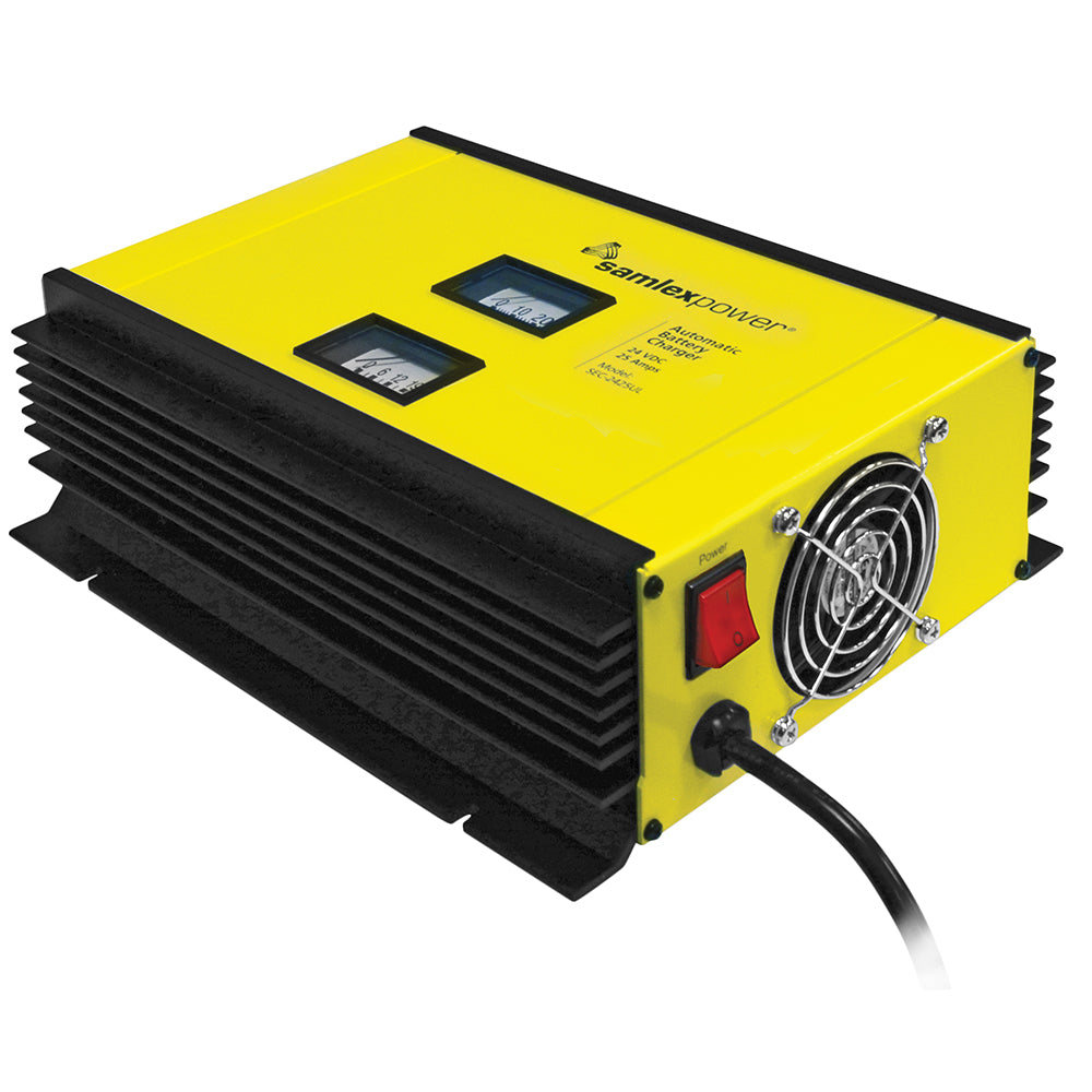 Samlex 25A Battery Charger - 24V - 2-Bank - 3-Stage w/Dip Switch &amp; Lugs - Includes