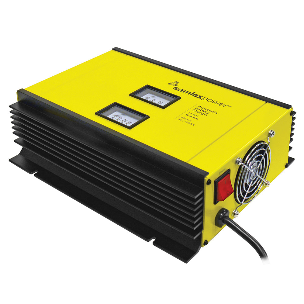 Samlex 50A Battery Charger - 12V - 2-Bank - 3-Stage w/Dip Switch &amp; Lugs - Includes