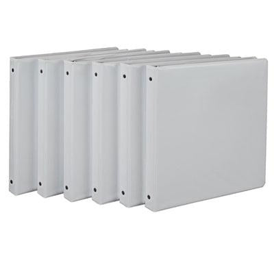 Samsill Economy 1" View Binder, 3-Ring, White, 12/Pack