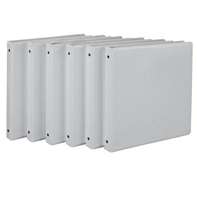 Samsill Economy View Binder .5" White 6pk