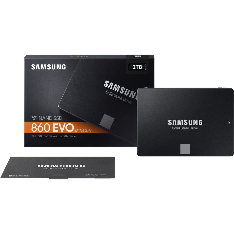 Samsung 860 EVO MZ-76E2T0BW 2 TB Solid State Drive - 2.5 Internal - SATA (SATA/600)"