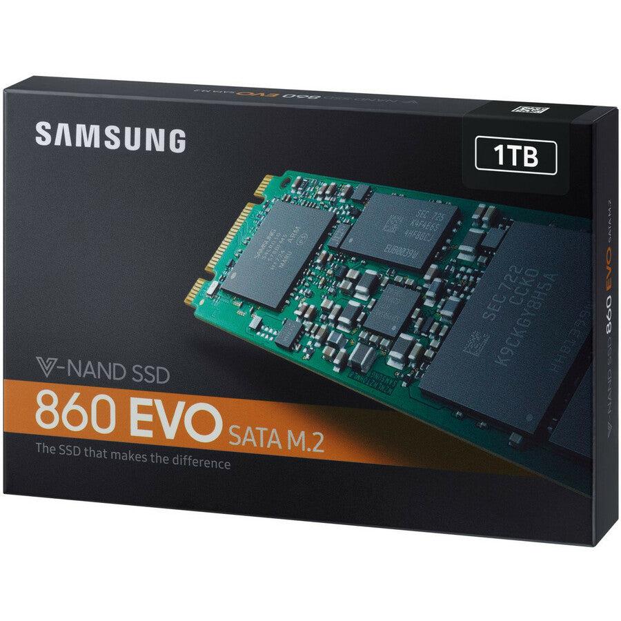 Samsung 860 Evo Series 1Tb M.2 2280 Sata3 Solid State Drive, Retail (Samsung V-Nand 3Bit Mlc)