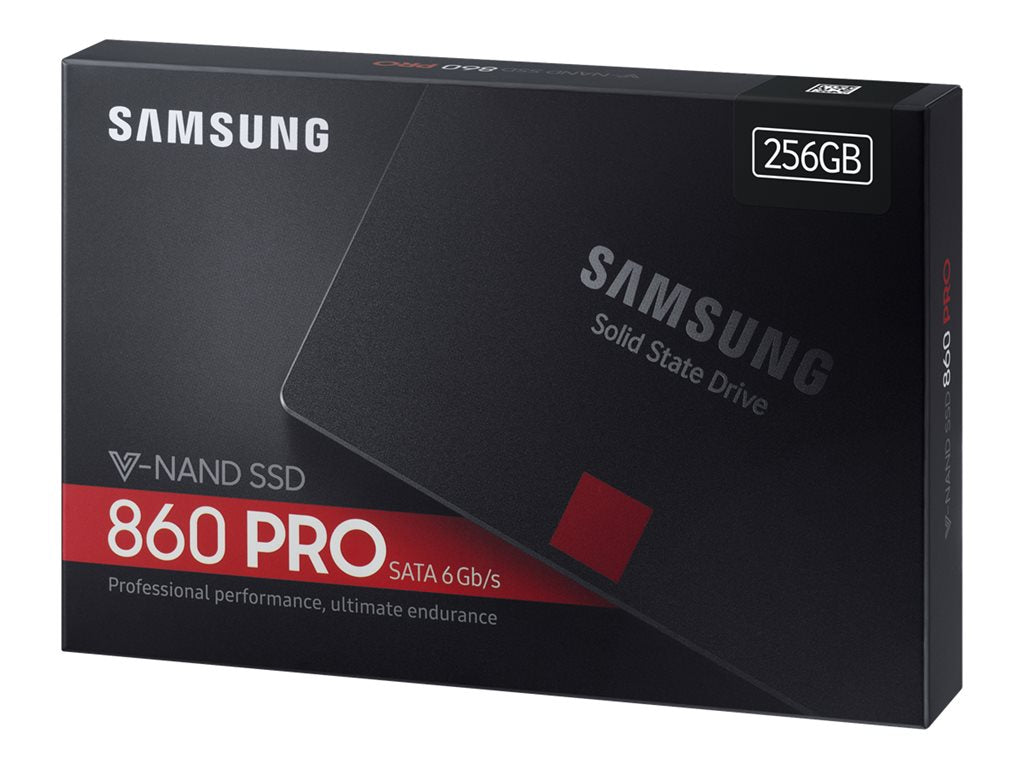 Samsung 860 PRO MZ-76P256BW - SSD - encrypted - 256 GB - internal - 2.5 - SATA 6Gb/s - buffer: 512 MB - 256-bit AES -