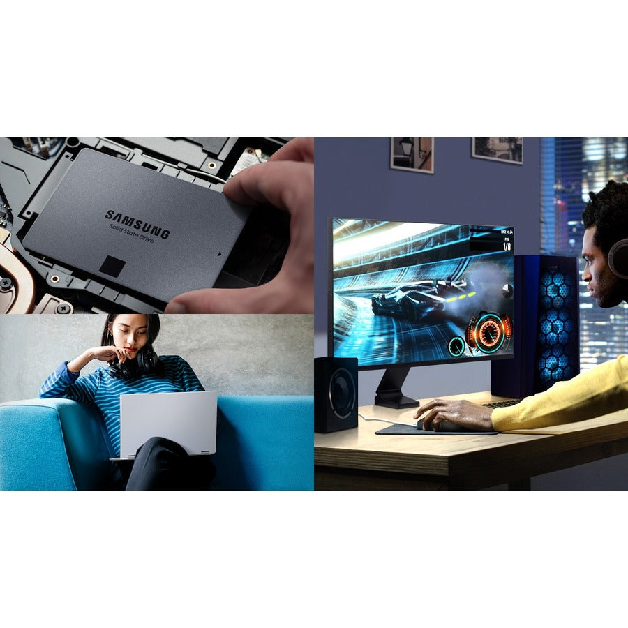 Samsung 870 QVO MZ-77Q1T0B/AM 1 TB Solid State Drive - 2.5 Internal - SATA (SATA/600)"