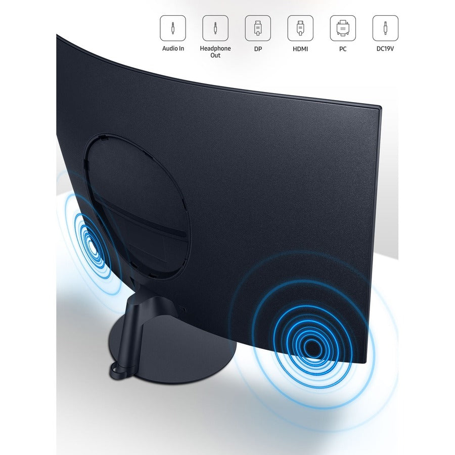 Samsung C27T550FDN 27 Class Full HD Curved Screen Gaming LCD Monitor - 16:9 - Dark Blue Gray" LC27T550FDNXZA