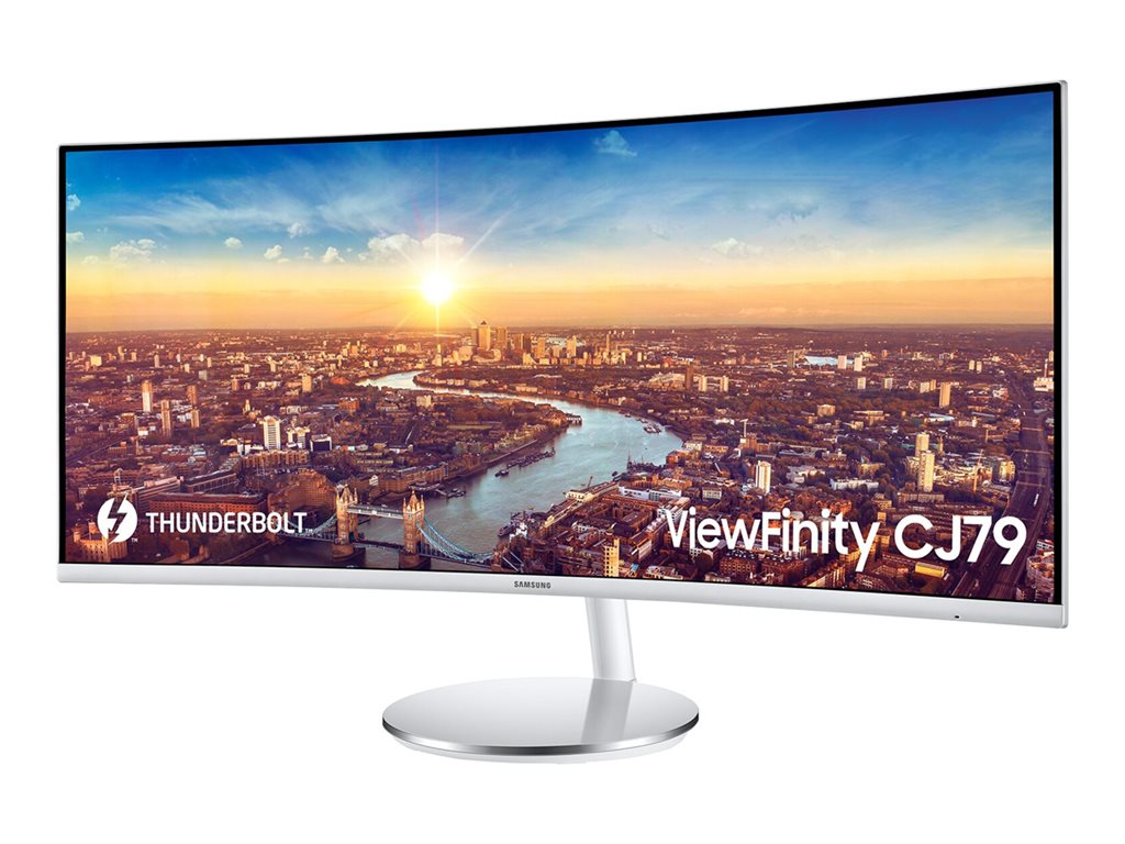 Samsung C34J791WTN - CJ79 Series - QLED monitor - curved - 34 - 3440 x 1440 WQHD @ 100 Hz - VA - 300 cd/mï¿½ - 3000:1 - 4 ms LC34J791WTNXZA