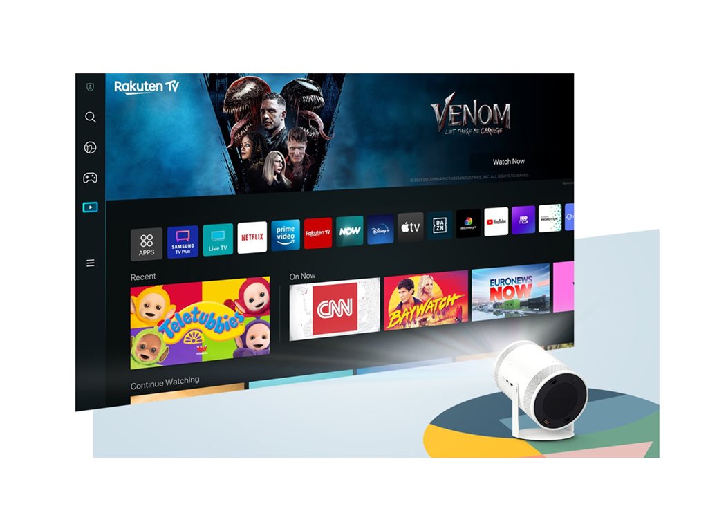 Samsung Freestyle 2nd Gen SP-LFF3CLAXXZA - Portable Gaming Projector with Smart TV | TecISoft