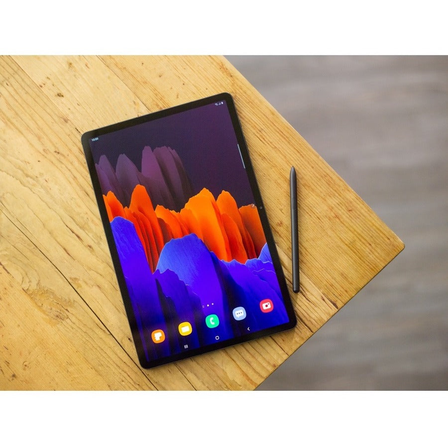 Samsung Galaxy Tab S7+ SM-T970 Tablet - 12.4 WQXGA+ - Qualcomm Snapdragon 865 Plus - 8 GB - 256 GB Storage - Android 10 - Mystical Black" SM-T970NZKEXAR