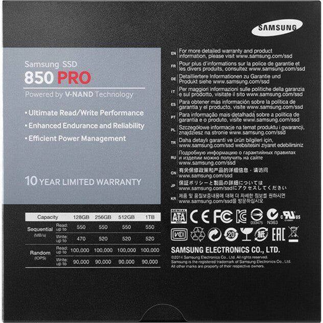 Samsung-IMSourcing 850 Pro MZ-7KE2T0BW 2 TB Solid State Drive - 2.5 Internal - SATA (SATA/600)"
