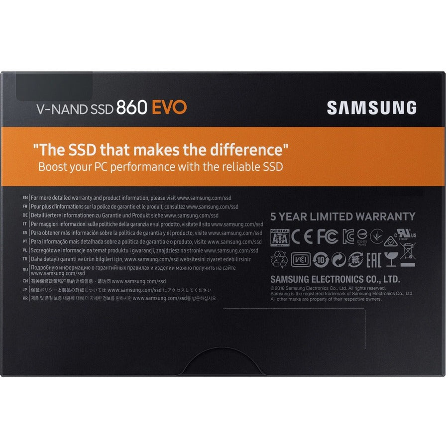Samsung-IMSourcing 860 EVO 2 TB Solid State Drive - 2.5 Internal - SATA (SATA/600)" MZ-76E2T0B/AM