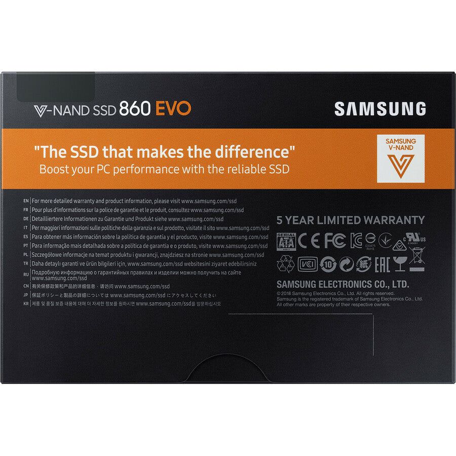Samsung-IMSourcing 860 EVO 2 TB Solid State Drive - 2.5 Internal - SATA (SATA/600)" MZ-76E2T0B/AM