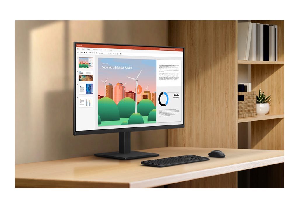 Samsung S24D304GAN - S30GD Series - LED monitor - 24 - 1920 x 1080 Full HD (1080p) @ 100 Hz - IPS - 250 cd/mï¿½ - 1000:1 - 5