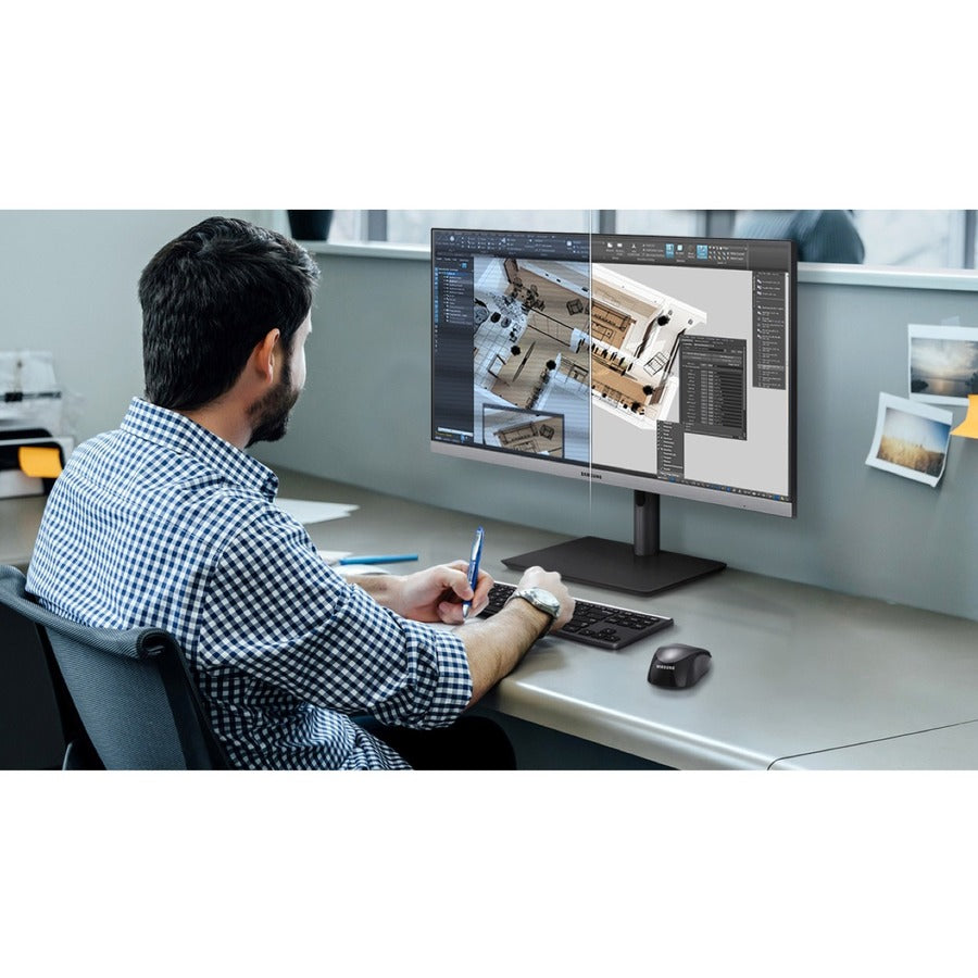 Samsung S27R650FDN 27 Class Full HD LCD Monitor - 16:9 - Dark Blue Gray"