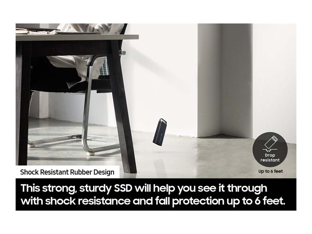 Samsung T5 Evo MU-PH2T0S - SSD - encrypted - 2 TB - external (portable) - USB 3.2 Gen 1 (USB-C connector) - 256-bit AES