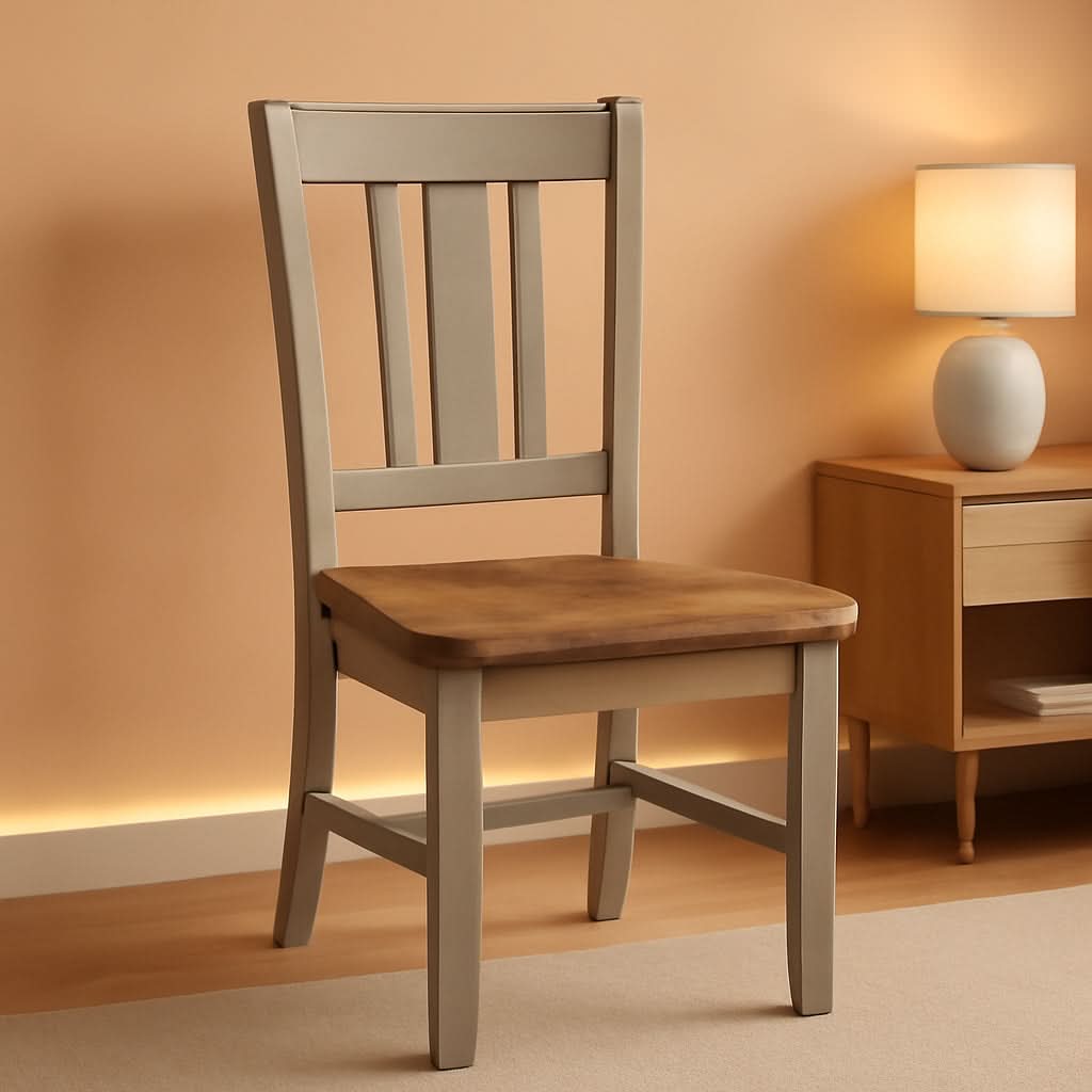San Remo Splatback Dining Chair Distressed Hickory Stone