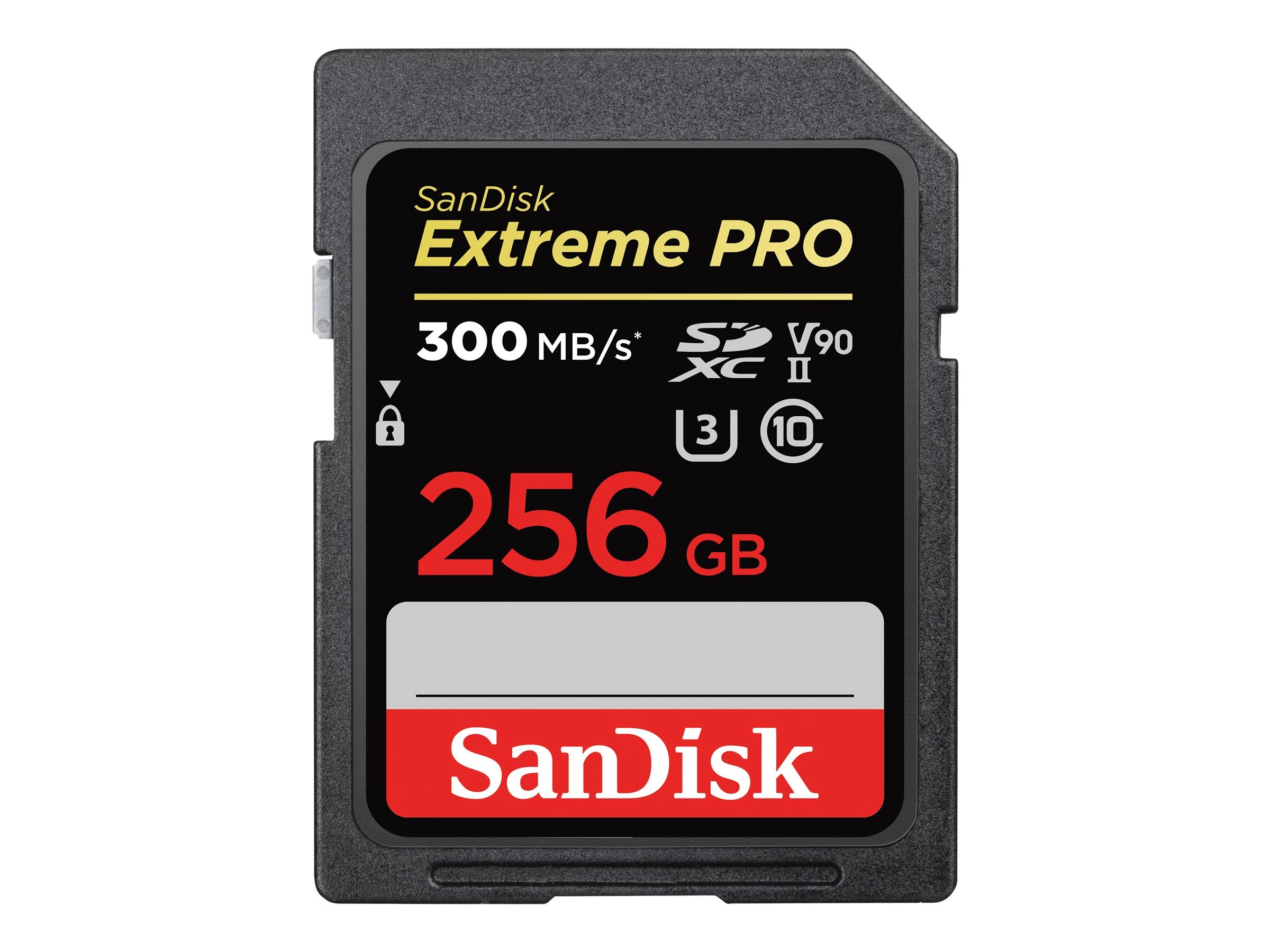 SanDisk Extreme Pro - Flash memory card - 256 GB - Video Class V90 / UHS-II U3 / Class10 - 1733x/2000x - SDXC UHS-II SDSDXDK-256G-ANCIN