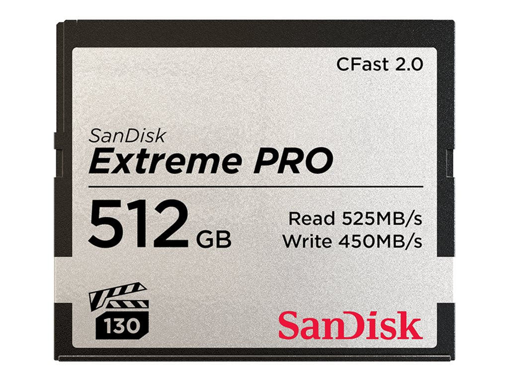 SanDisk Extreme Pro - Flash memory card - 512 GB - CFast 2.0 SDCFSP-512G-A46D