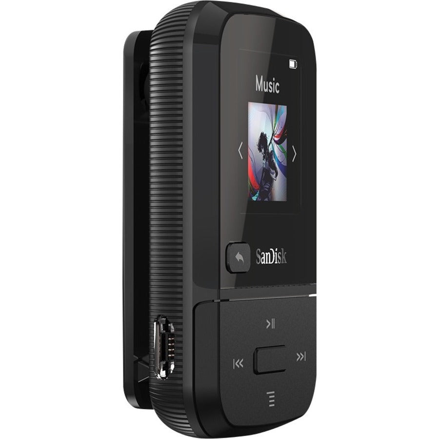 Sandisk Clip Sport Go 16 Gb Flash Mp3 Player - Black